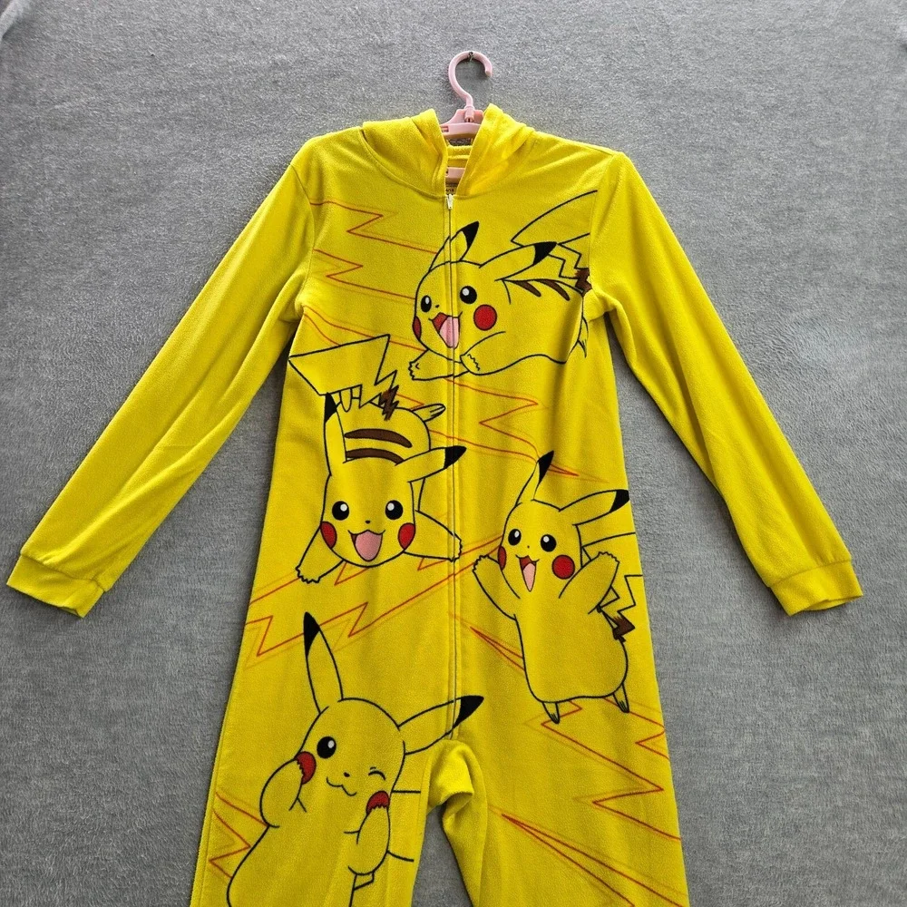 Pokemon Boys Sleepwear 14/16 Yellow Graphic Pikachu Pajama‎ Suit Long Sleeve